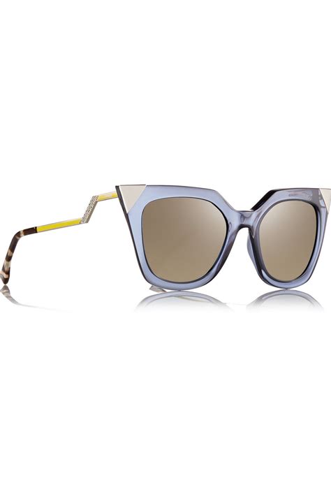 fendi embellished cat eye acetate mirrored sunglasses|fendi cat eye sunglasses sale.